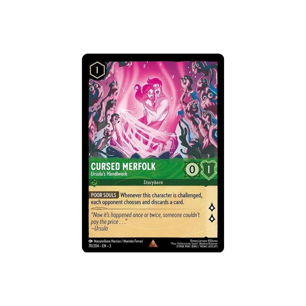 Disney Lorcana Cursed Merfolk – Ursula's Handiwork 70/204 English Emerald single card