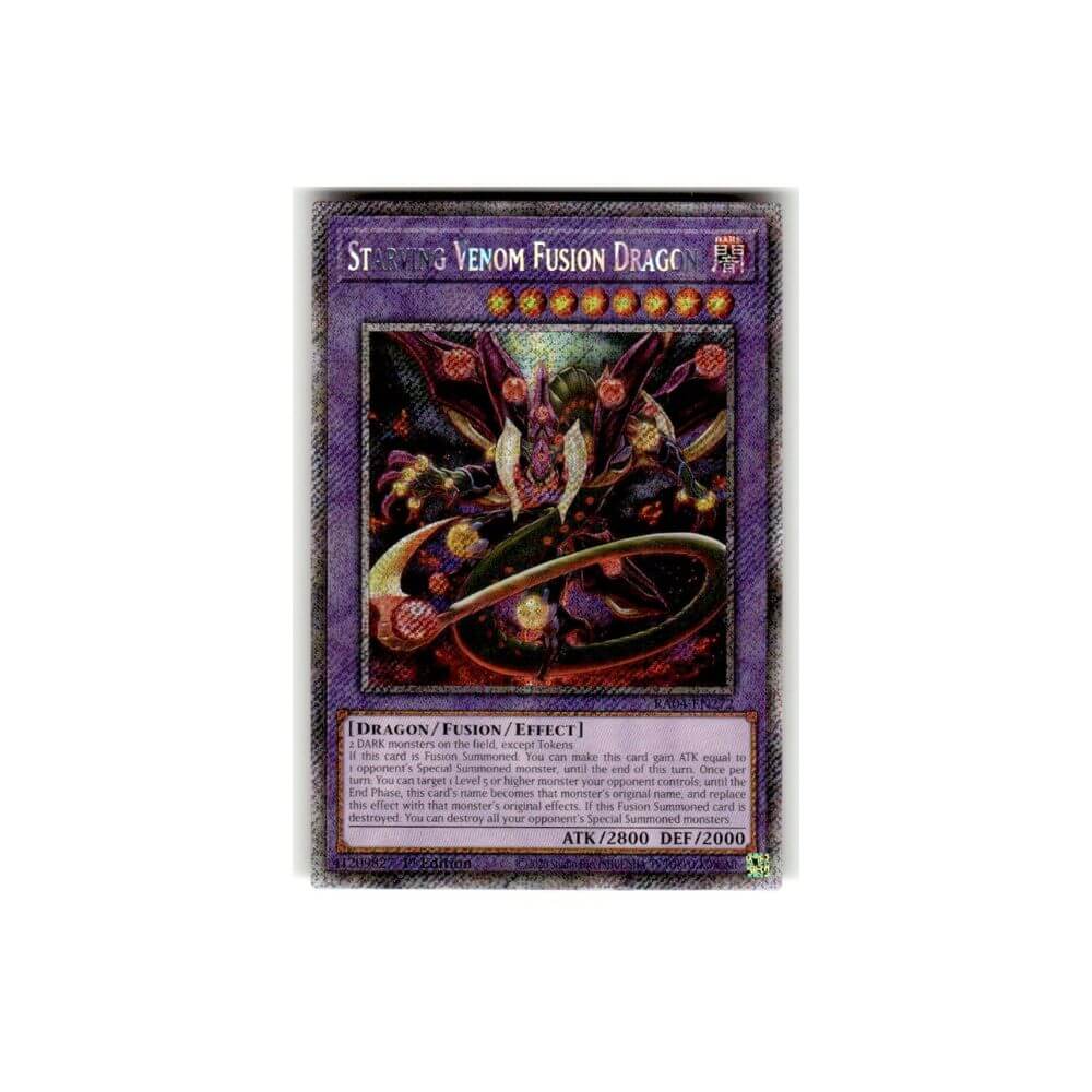 Starving Venom Fusion Dragon RA04-EN272 Platinum Secret Rare Yu-Gi-Oh card
