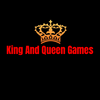 Logo with a crown and text 'King And Queen Games' on a black background