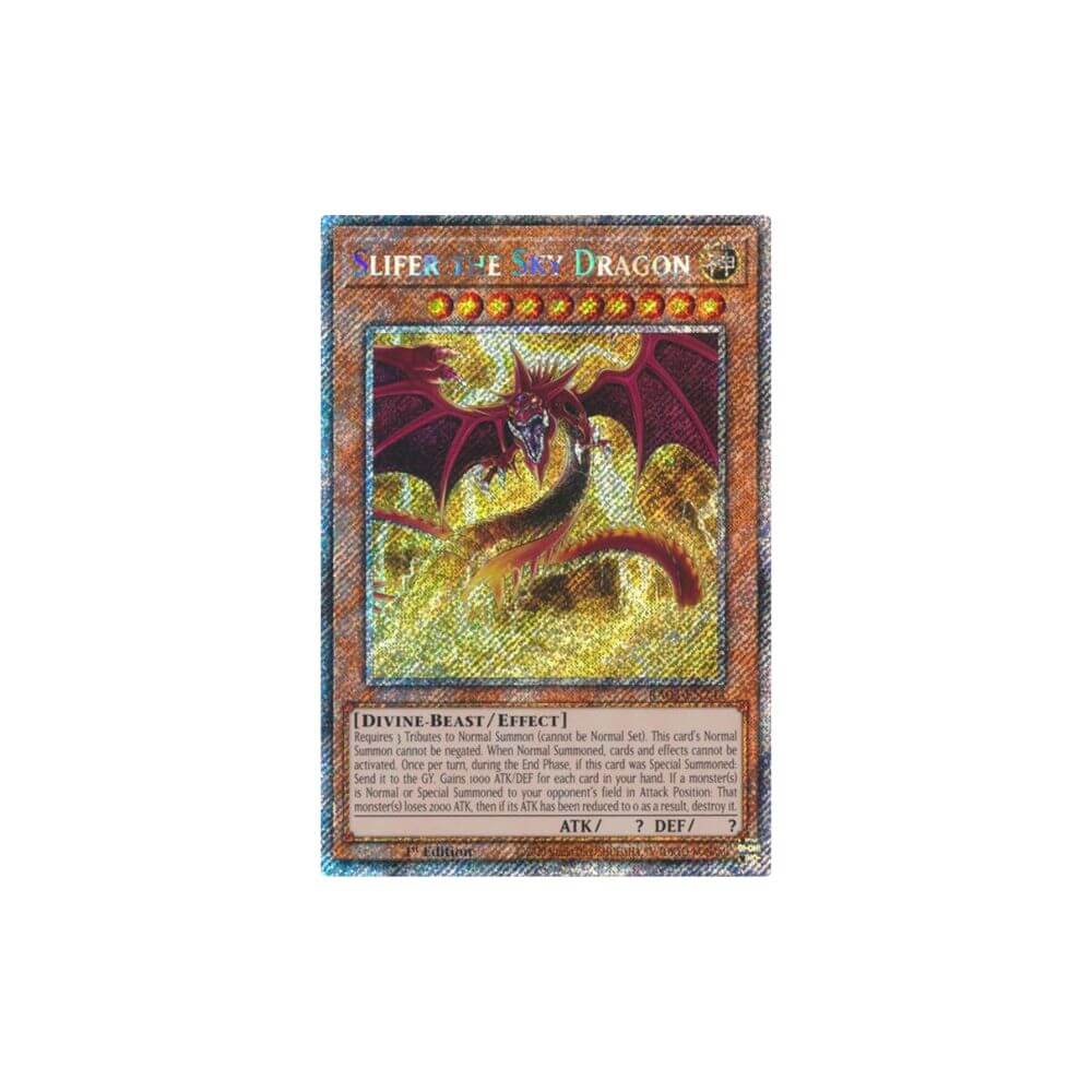 Slifer the Sky Dragon - RA03 - EN244 - Prismatic Secret Rare - 1st Edition - King And Queen Games